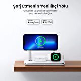 Ugreen 3 ‘ü 1 Arada iPhone Airpods Apple Watch Uyumlu MagSafe 25W Kablosuz Şarj Cihazı Stand 