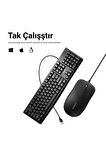 Ugreen Mk003 Ingilizce Kablolu Klavye Mouse Seti Teşhir