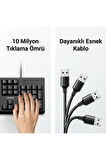 Ugreen Mk003 Ingilizce Kablolu Klavye Mouse Seti Teşhir