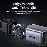 Ugreen Nexode 30W GaN USB Type-C QC 4.0 PD Mini Hızlı Şarj Cihazı