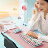 Ugreen FUN+ Brown Switch Bluetooth Kablosuz İngilizce Mekanik Q Klavye Rainbow