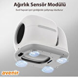 Avenir AV-CB02W Akıllı Otomatik Kedi Tuvaleti App Kontrol Koku Yapmayan Kum Kabı