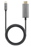 FibraTough 2M 4K 60 Hz Type-C to HDMI Kablo - Gri