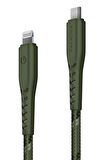 C94 NyloFlex 1.5M 100W Type-C to Lightning PD Hızlı Şarj Kablo - Yeşil