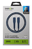 C94 NyloFlex 1.5M 100W Type-C to Lightning PD Hızlı Şarj Kablo - Yeşil