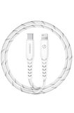 C94 NyloFlex 1.5M 100W Type-C to Lightning PD Hızlı Şarj Kablo - Beyaz