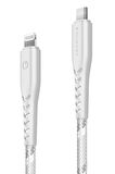 C94 NyloFlex 1.5M 100W Type-C to Lightning PD Hızlı Şarj Kablo - Beyaz