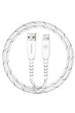 C89 NyloFlex 1.5M 3A USB to Lightning Hızlı Şarj Kablo - Beyaz