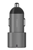 AluDrive D60 66W 2 Adet 33W Type-C Çıkışlı Alüminyum Araç İçi Şarj Aleti - Koyu Gri