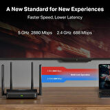 Mercusys MR25BE EasyMesh Uyumlu WPA3 BE3600 Çift Bant Wi-Fi 7 Router