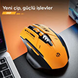 Coofbe 500mAh Bluetooth 5.0 2.4G Profesyonel Şarjlı Kablosuz Oyuncu Mouse 5 Modlu Ayarlanabilir DPI