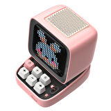 Divoom DitooMic Piksel Ekranlı Karaoke Mikrofonlu Pembe Bluetooth Hoparlör