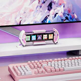 Divoom TimesGate 5 Ekranlı Rgb Işıklı Akıllı Dijital Saat Youtuber ve Oyuncu Dekor Resim Çerçevesi Pembe