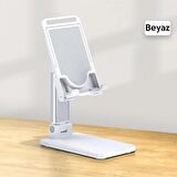 USAMS US-ZJ059 Retractable Katlanabilir Tablet ve Telefon Tutucu Stand BEYAZ