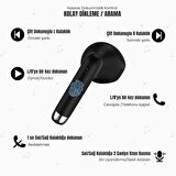 Usams USAMS-IA04 IOS/Android Uyumlu BT5.0 TWS Bluetooth Kulaklık-Siyah