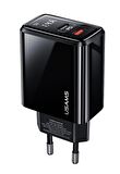 Usams US-CC133 T40 Type-C 20 Watt Hızlı Şarj Aleti Siyah