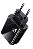 Usams US-CC133 T40 Type-C 20 Watt Hızlı Şarj Aleti Siyah