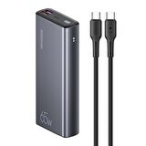 Usams CD165 300000 mAh 65W Çıkış Gücü Çift QC3.0+PD Hızlı Şarj Edilebilen Powerbank