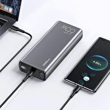 Usams CD165 300000 mAh 65W Çıkış Gücü Çift QC3.0+PD Hızlı Şarj Edilebilen Powerbank