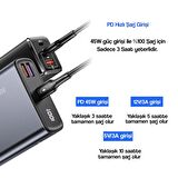 Usams CD165 300000 mAh 65W Çıkış Gücü Çift QC3.0+PD Hızlı Şarj Edilebilen Powerbank