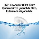 Usams Taşınabilir Ultra Güçlü 2000mah 5500Pa Çok Amaçlı Şarjlı Mini El Araç Süpürgesi ZB108