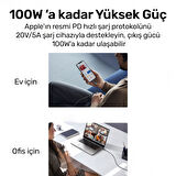 Usams US-SJ744 Type-C To Type-C 100W Meteor Efekt Ekranlı 1.2m Hızlı Şarj ve Data Kablosu Titanium