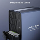 Acasis EC7355 - 5x 2.5/3.5 SATA HDD Takılabilen, 100TB Toplam Kapasite Desteği, 8 RAID Modu, 96W Güç Kaynağı, Dahili Turbo Fanlı RAID Disk İstasyonu (EC7355)