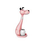 Promate Çocuk Led Masa Lambası + Led Gece Lambası + Kalemlik. 3 Renk Ve 3 Kademe Işık Dokunmatik Pembe GOOFY.PINK