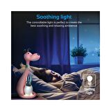 Promate Çocuk Led Masa Lambası + Led Gece Lambası + Kalemlik. 3 Renk Ve 3 Kademe Işık Dokunmatik Pembe GOOFY.PINK