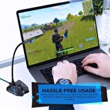 Promate Streamer Mikrofon Oyun Tip USB Girişli Profesyonel HD Esnek LED Işıklı Kayıt İçin Uygun Mikrofon Mavi
