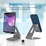 Promate TabView Tablet iPad Standı Ayarlanabilir Çok Açılı Şık Dizayn Minimal Gri