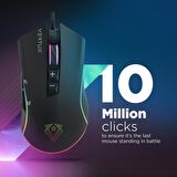 Vertux Rodon Oyuncu Mouse Actfast Üstün Performanslı 7 Programlanabilir Düğme 12.000 DPI Led Oyuncu Mouse