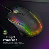Vertux Assaulter Oyuncu Mouse Gamecharged™ Hafif Oyun Özel Led Işıklı 10.000 DPI Kablolu Oyuncu Mouse