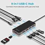 Promate PrimeHub-Go USB Hub Type-C'den, USB, HDMI, Ethernet ve MD&SD Kart Okuyucuya