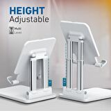 Promate PadView Tablet iPad Standı Ayarlanabilir Çok Açılı Şık Dizayn Ayarlanır Beyaz