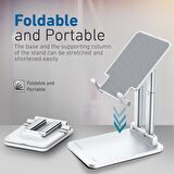 Promate PadView Tablet iPad Standı Ayarlanabilir Çok Açılı Şık Dizayn Ayarlanır Beyaz