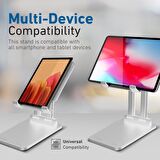 Promate PadView Tablet iPad Standı Ayarlanabilir Çok Açılı Şık Dizayn Ayarlanır Beyaz