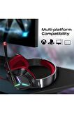 Promate Vertux Blitz Mikrofonlu Stereo RGB Gürültü Önleyicili Oyuncu Kulak Üstü Kablolu Kulaklık