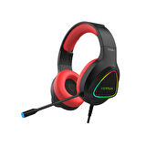 Vertux Trinity Stereo Sürükleyici Pro Kablolu Oyuncu Gaming Kulaküstü Kulaklık Kırmızı