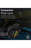 Promate Vertux Tokyo Mikrofonlu Stereo RGB Gürültü Önleyicili Oyuncu Kulak Üstü Kablolu Kulaklık