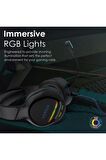 Promate Vertux Tokyo Mikrofonlu Stereo RGB Gürültü Önleyicili Oyuncu Kulak Üstü Kablolu Kulaklık