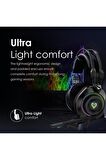 Promate Vertux Bogota Mikrofonlu Stereo RGB Gürültü Önleyicili Oyuncu Kulak Üstü Kablolu Kulaklık