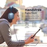 Promate AirBeat Bluetooth Kulaklık Yüksek Kaliteli Stereo Kablosuz Kulaküstü Kulaklık Mavi