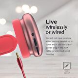Promate AirBeat Bluetooth Kulaklık Yüksek Kaliteli Stereo Kablosuz Kulaküstü Kulaklık Kırmızı