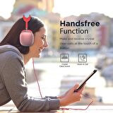 Promate AirBeat Bluetooth Kulaklık Yüksek Kaliteli Stereo Kablosuz Kulaküstü Kulaklık Kırmızı