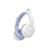 Promate Panda KidSafe Kawaii Tarzı Çocuk Kulak Üstü Bluetooth Kulaklık Lilac