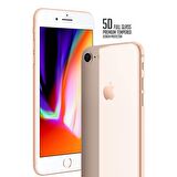 Buff iPhone 8 / 7 5D ile Uyumlu Full Glass Ekran Koruyucu White