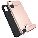 Buff iPhone XR ile Uyumlu Slim Folder Kılıf Rose Gold