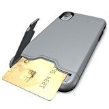 Buff iPhone XR ile Uyumlu Slim Folder Kılıf Silver