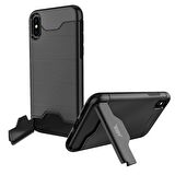 Buff iPhone Xs Max ile Uyumlu Slim Folder Black